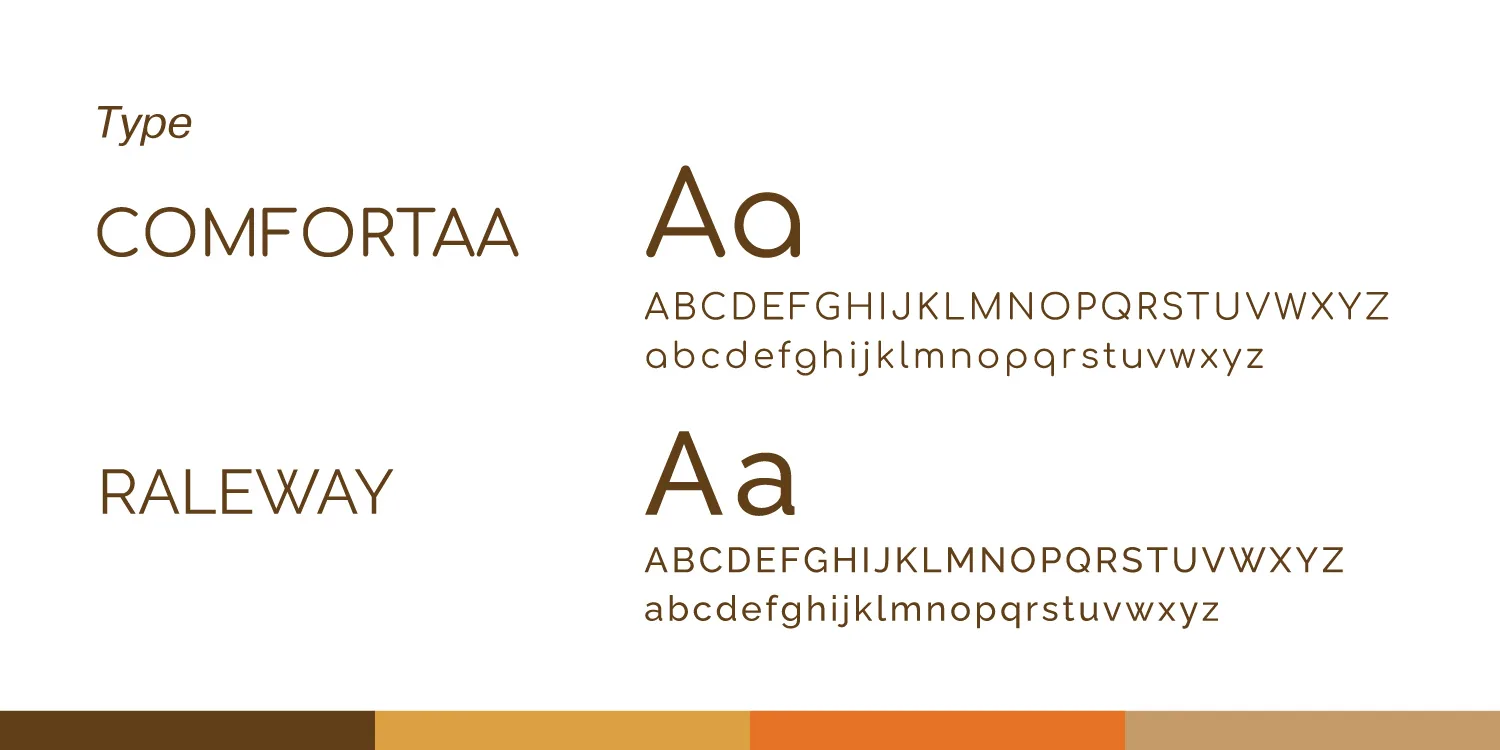 Cesto – font e palette colori