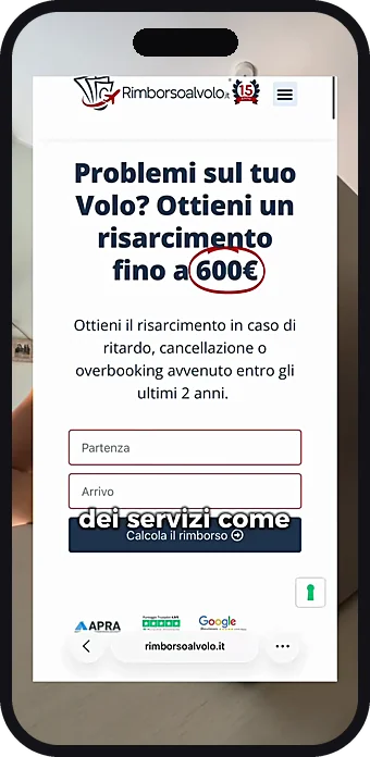 Landing di Rimborso al Volo